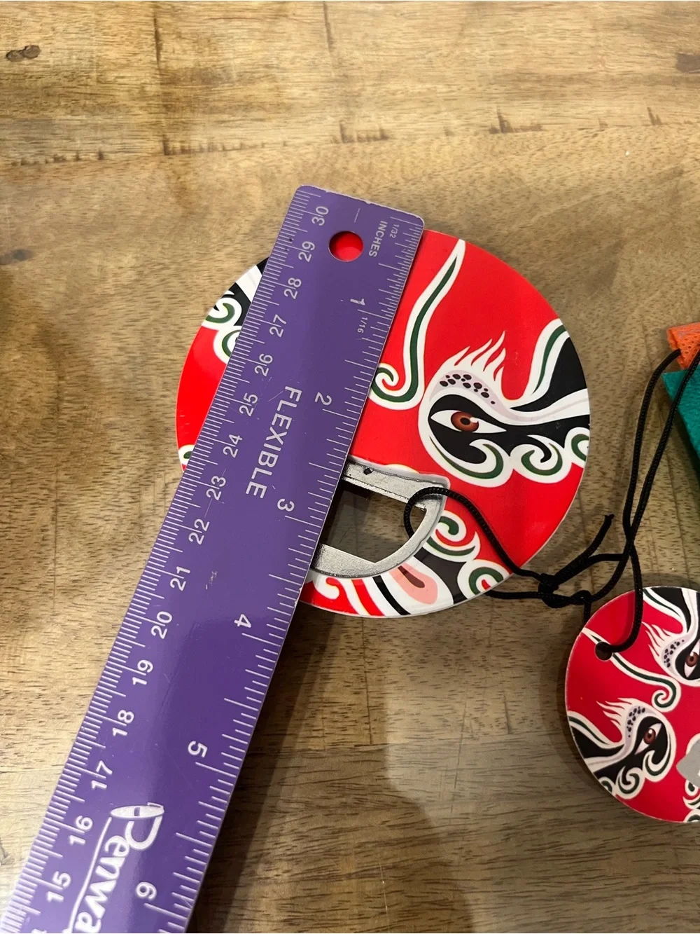 Chinese Opera Warrior Mask Double Sided Stainless-Steel Bottle Opener